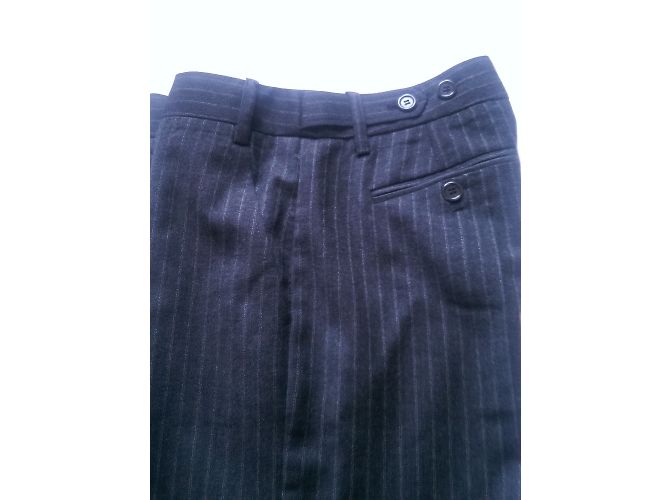 Completo pantalone Bcbg Max Azria in lana grigio a righe XS - vista 11