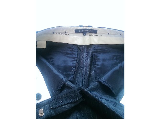 Completo pantalone Bcbg Max Azria in lana grigio a righe XS - vista 13