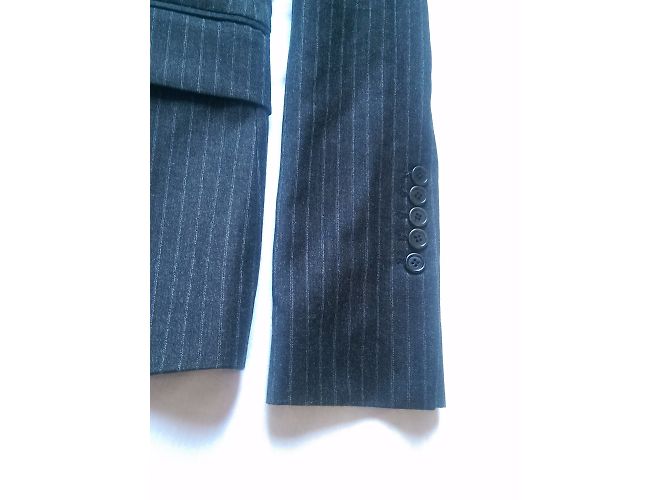 Completo pantalone Bcbg Max Azria in lana grigio a righe XS - vista 9