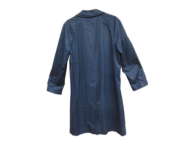 Impermeabile Burberry City Mac Blu Navy Cotone - vista 2