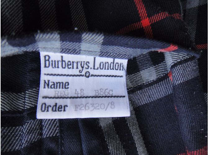 Impermeabile Burberry City Mac Blu Navy Cotone - vista 7