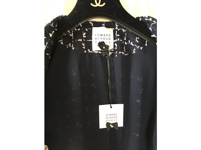 Edward Achour Abrigos, Ropa de calle Azul marino - vista 8