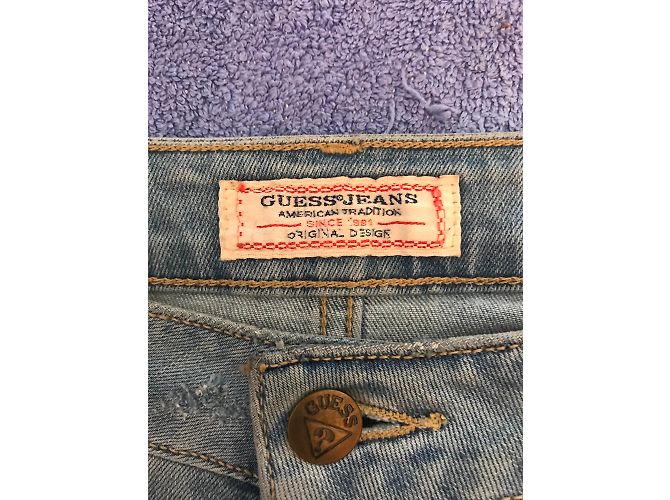 Vaqueros Guess acampanados azules de algodón talla 29 - vista 4