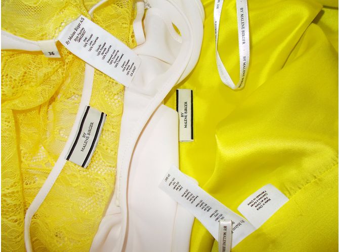 Completo gonna e top By Malene Birger bianco e giallo seta - vista 11