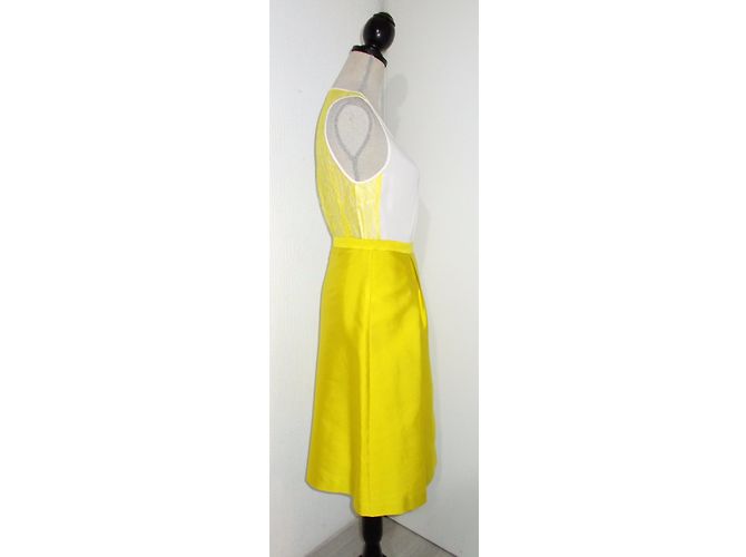 Completo gonna e top By Malene Birger bianco e giallo seta - vista 5