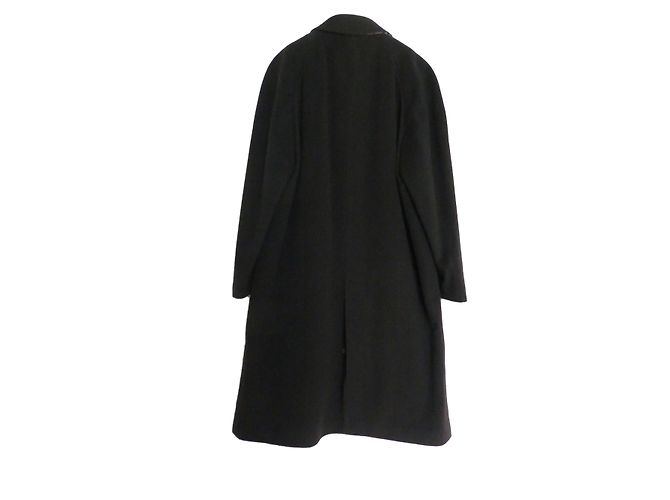 Burberry Men Wool Coat Dark Brown - view 2