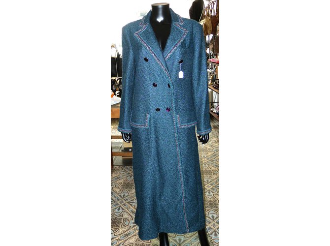 Chanel Abrigos, Ropa de calle Azul - vista 3