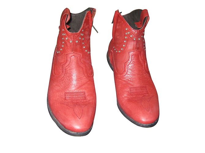 Autre Marque Botines Crime de piel roja - vista 2
