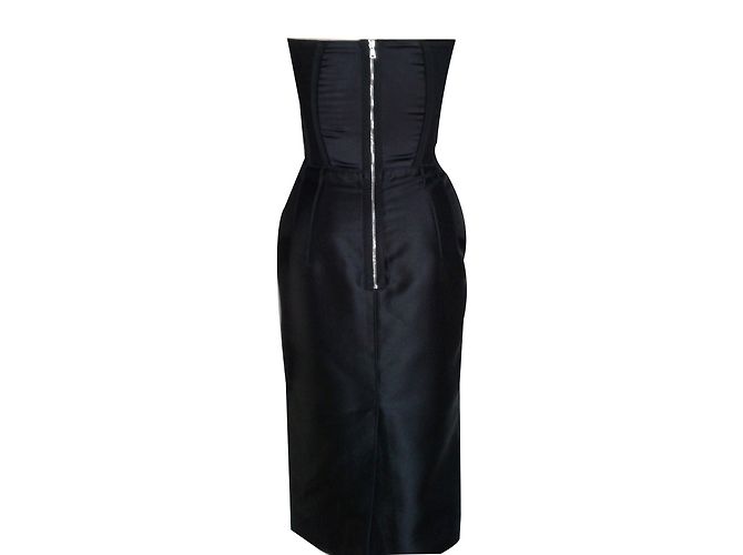 Dolce & Gabbana Trägerloses Kleid Schwarz - Ansicht 2