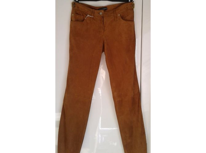 Dolce & Gabbana Wildlederhose Karamell - Ansicht 2