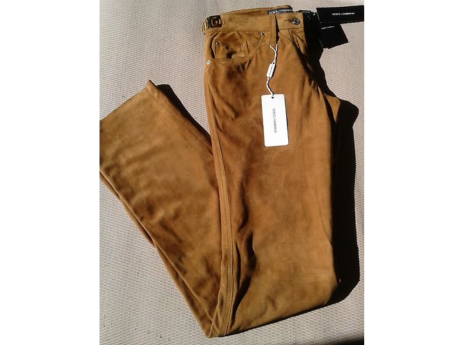 Dolce & Gabbana Wildlederhose Karamell - Ansicht 3