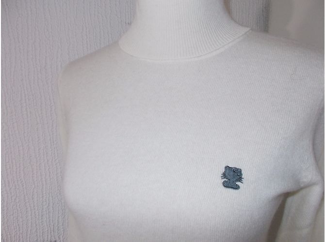 Victoria Couture Hello Kitty Kaschmir Rollkragenpullover Creme - Ansicht 4