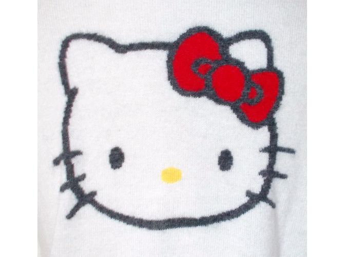 Victoria Couture Hello Kitty Kaschmir Rollkragenpullover Creme - Ansicht 5