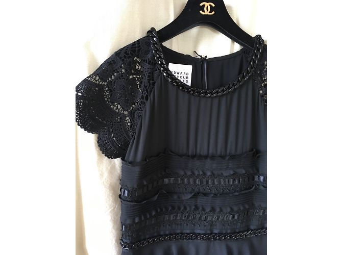 Edward Achour Kleid Schwarz - Ansicht 4