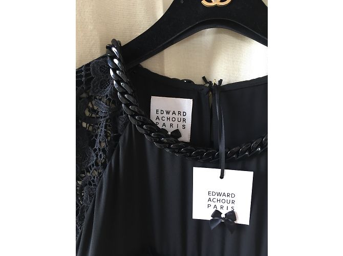Edward Achour Kleid Schwarz - Ansicht 6