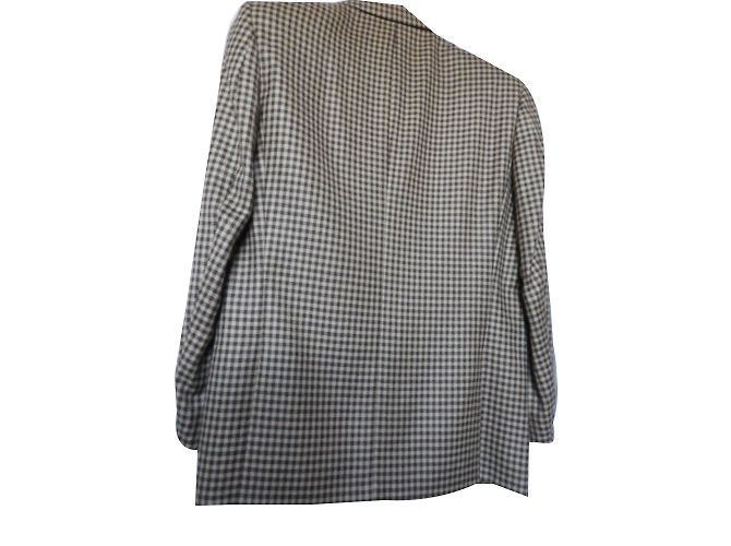 Giacca Yves Saint Laurent in lana beige e marrone - vista 2