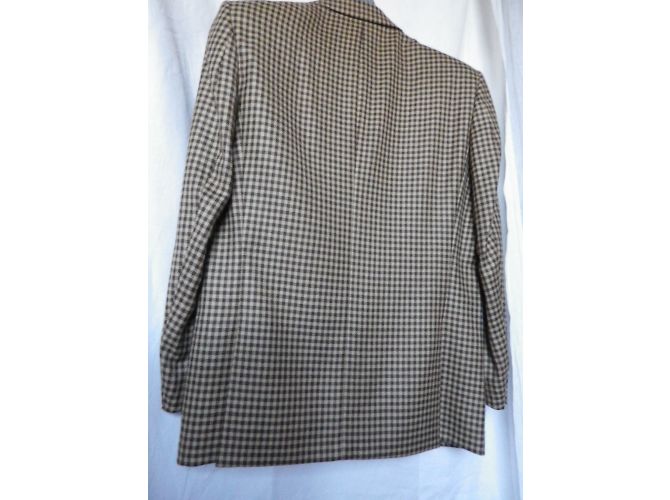 Giacca Yves Saint Laurent in lana beige e marrone - vista 4