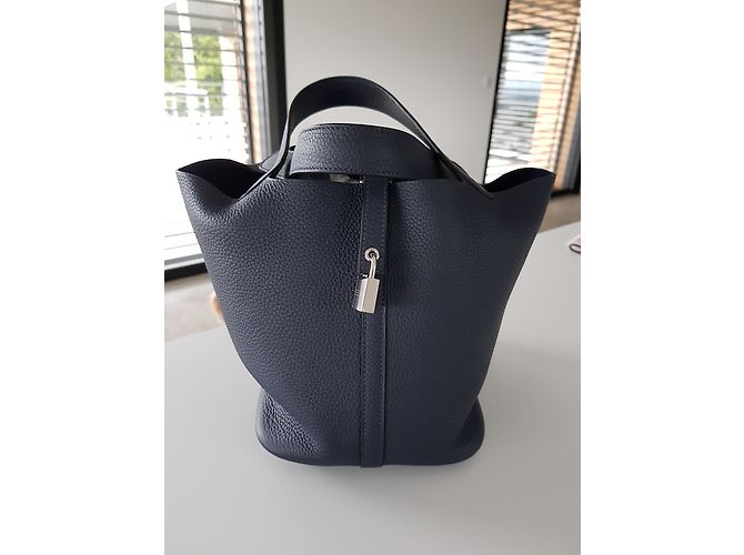 Hermès Picotina Azul marinho - vista 3