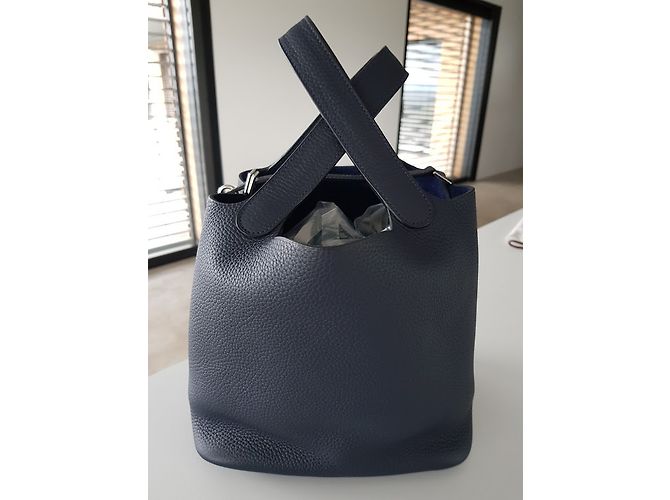 Hermès Picotina Azul marinho - vista 4