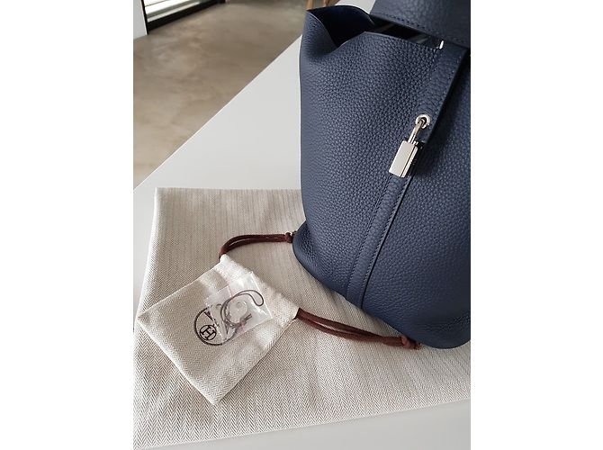Hermès Picotina Azul marinho - vista 7