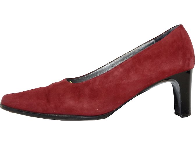 Autre Marque Décolleté Parallele in pelle rossa 4.5UK Rosso - vista 2
