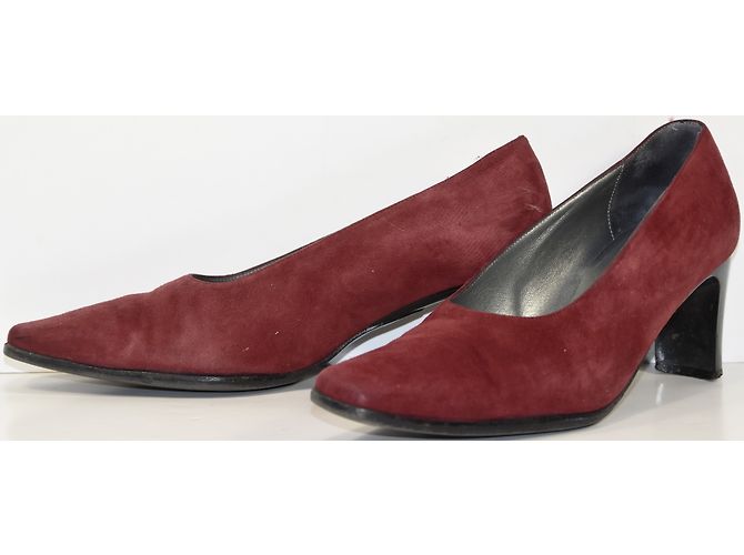 Autre Marque Décolleté Parallele in pelle rossa 4.5UK Rosso - vista 3