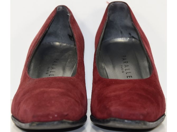 Autre Marque Décolleté Parallele in pelle rossa 4.5UK Rosso - vista 5