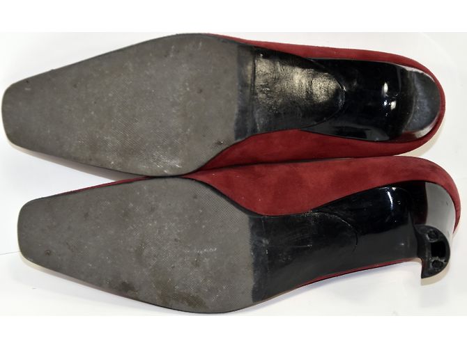 Autre Marque Décolleté Parallele in pelle rossa 4.5UK Rosso - vista 7