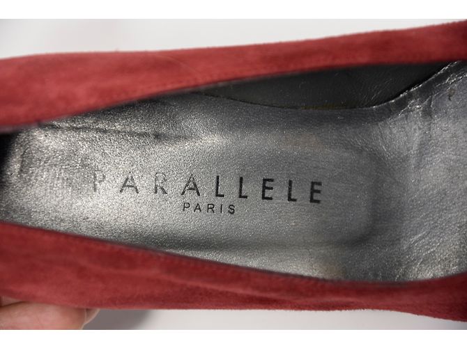 Autre Marque Décolleté Parallele in pelle rossa 4.5UK Rosso - vista 9