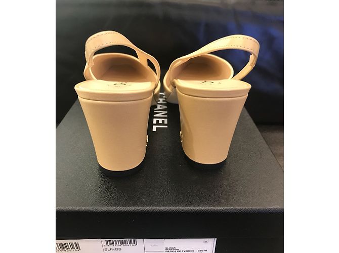 Chanel Slingback Beige - vue 4