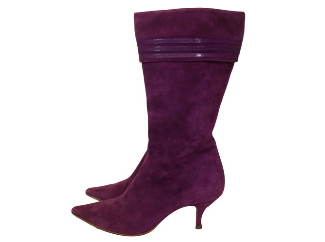 Botas Marc Jacobs de gamuza morada Púrpura - vista 2