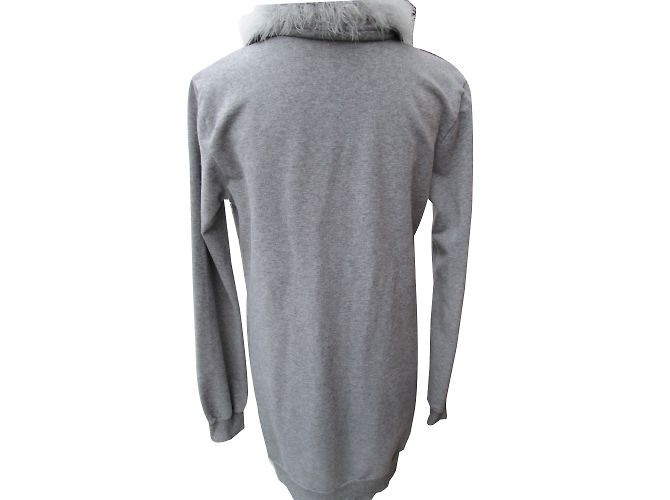 Love Moschino Strickjacke mit abnehmbarem Pelzkragen - Ansicht 2