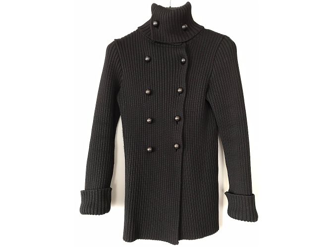 Veste en maille Comptoir Des Cotonniers noire laine acrylique M - vue 3