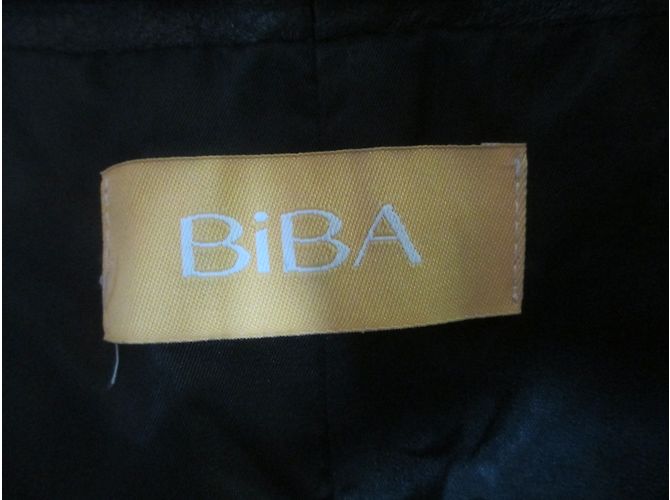 Biba Kleid aus schwarzem Lammleder - Ansicht 4