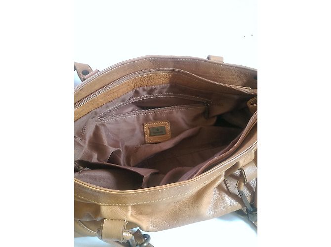 Borsa a mano Guy Laroche in pelle marrone cammello - vista 10