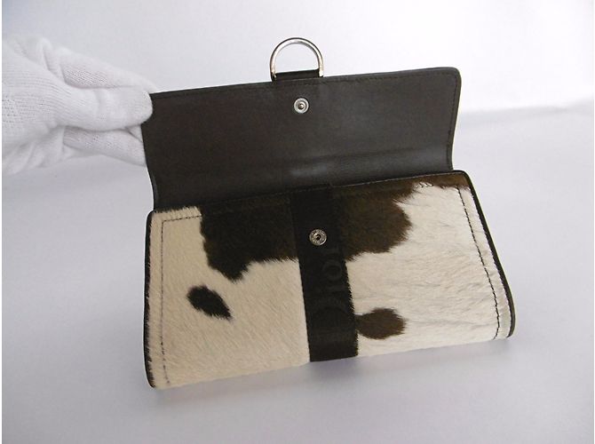 Christian Dior Ponyskin Leopard Print Long Wallet Clutch Purse - view 8
