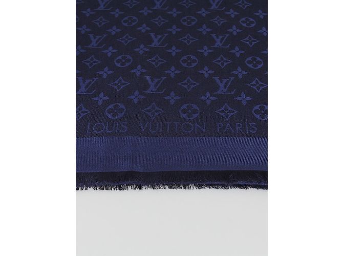 Louis Vuitton Classical Monogram Scarf Blue - view 4
