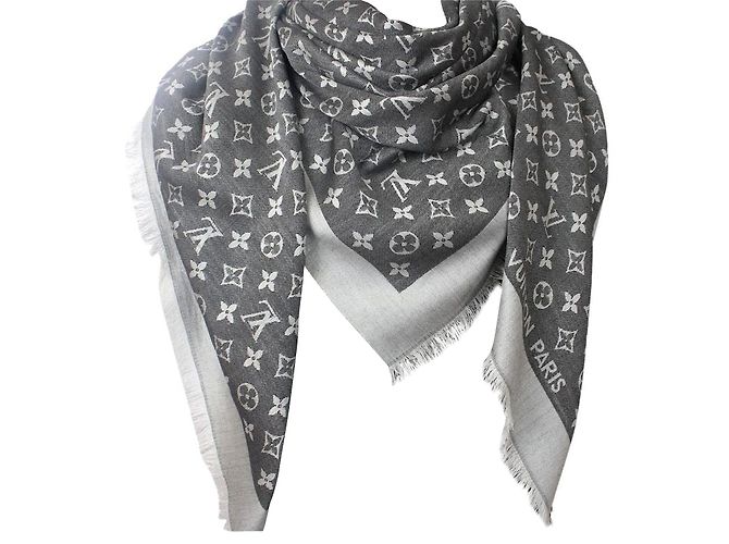 Louis Vuitton Classical Monogram Scarf Black - view 2