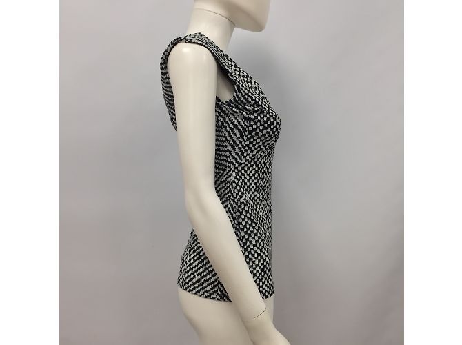 Top Roberto Cavalli con Estampado de Flores de Algodón Blanco y Negro Multicolor - vista 5