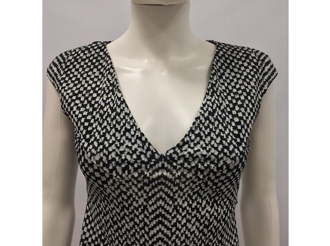 Top Roberto Cavalli con Estampado de Flores de Algodón Blanco y Negro Multicolor - vista 7