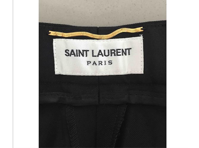Saint Laurent Hose aus schwarzer Wolle - Ansicht 3