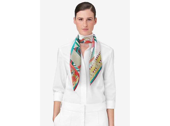 Hermès Sangles en Zigzag Carré Multicolor - vista 4