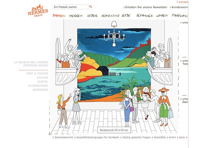 Carré di seta Hermès Paris Au Bout Du Monde di Antoine Carbonne Multicolore - vista 7