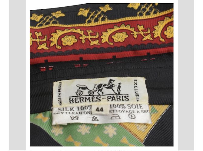 Completo gonna e camicetta in seta Hermès multicolore - vista 6