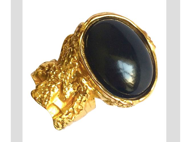 Berühmter Yves Saint Laurent Arty Ring Schwarz - Ansicht 3