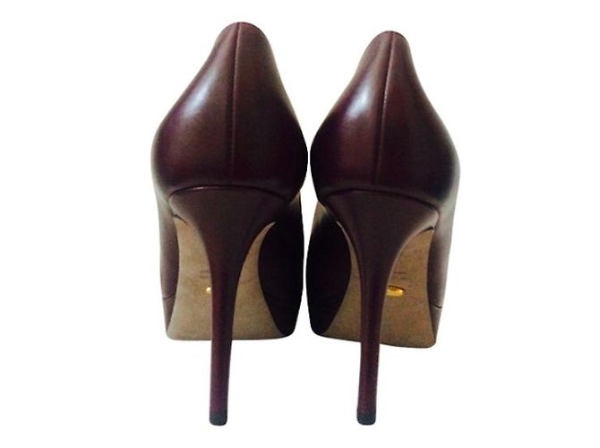 Sergio Rossi Décolleté in pelle bordeaux Bordò - vista 2