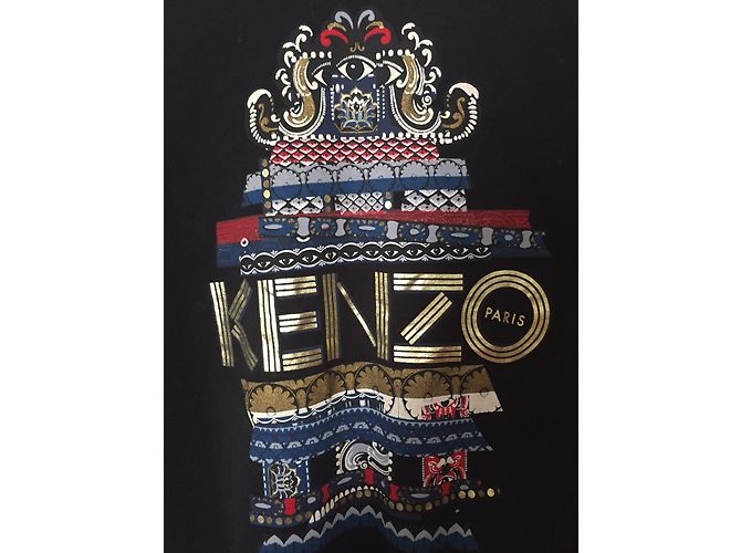 Sweatshirt Kenzo de algodão preto com detalhe de olho e pagode - vista 5