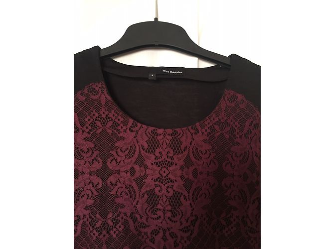 Top de renda roxa e lã The Kooples Multicor - vista 5