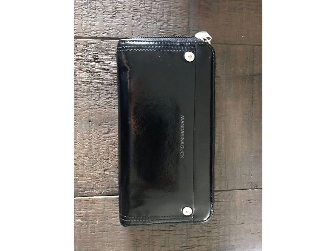 Autre Marque Mandarina DUCK Geldbörse Schwarz Lackleder - Ansicht 2
