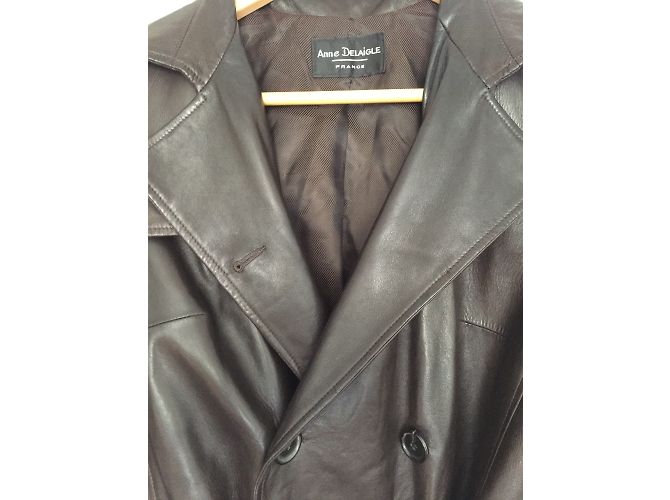 Autre Marque ANNE DELAIGLE Abrigos, Ropa de calle Marrón oscuro - vista 6